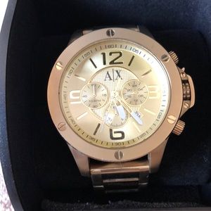 A | X Armani Exchange Gold Watch Almost like New